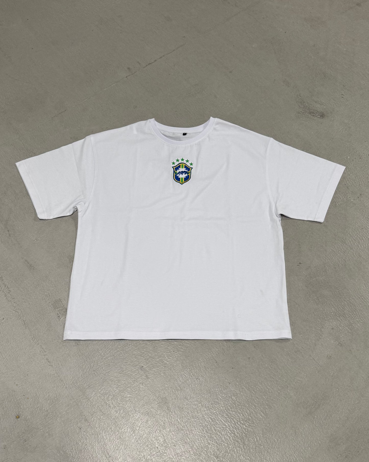 Brazil White Cropped Tee